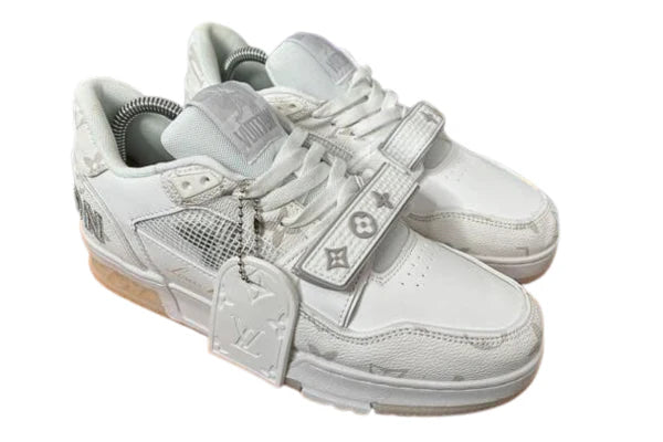 LV TRAINER VELCRO STRIPE WHITE